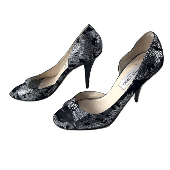 Jimmy Choo Open Toe Stilleto, Size 8 - Picture 4 of 8